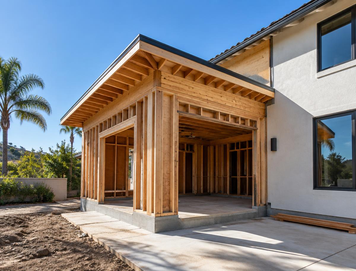 Residential addition under construction